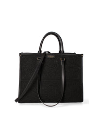 MY BEST BAG Ossidiana Tote Black Embossed Design