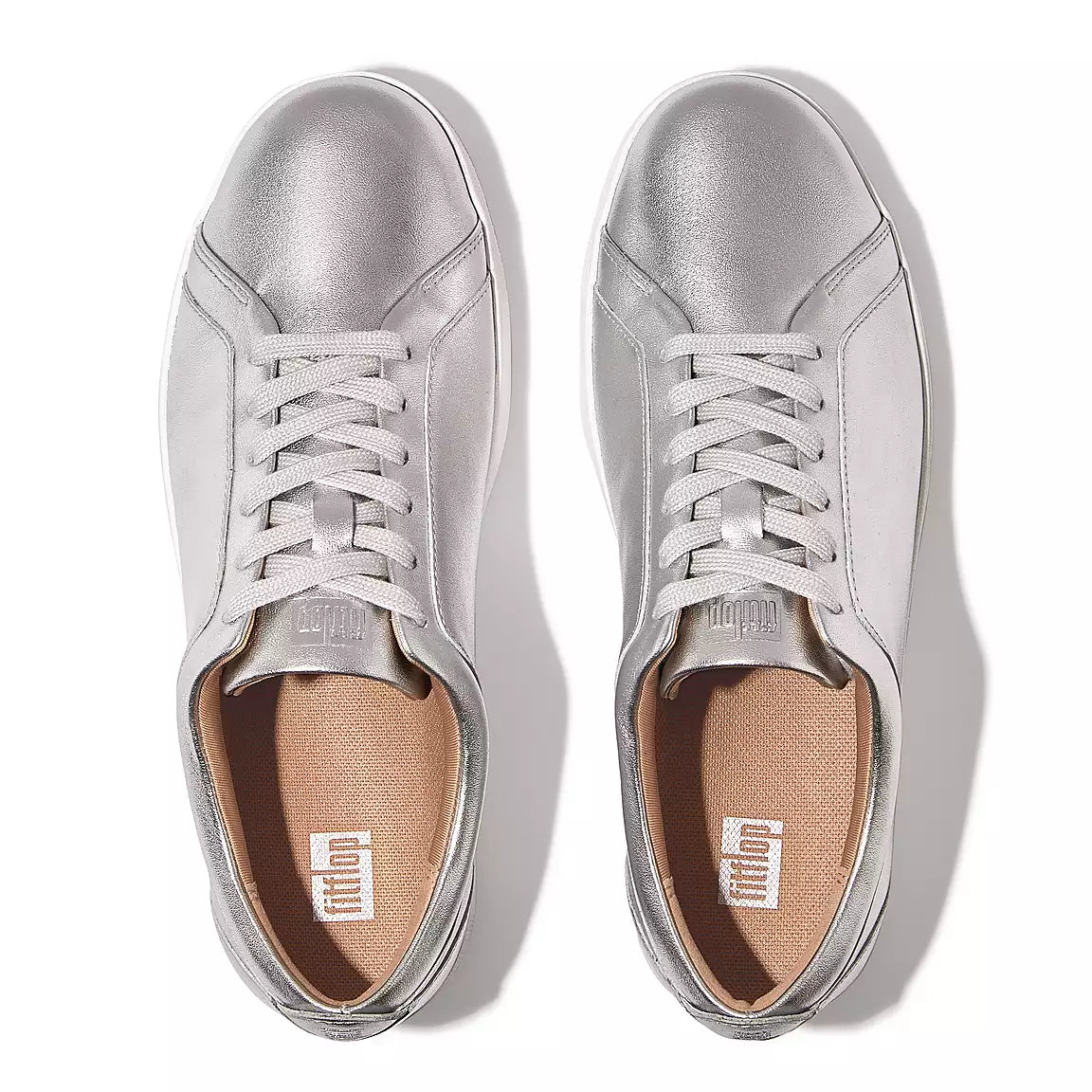 Rally Leather Trainers Silver