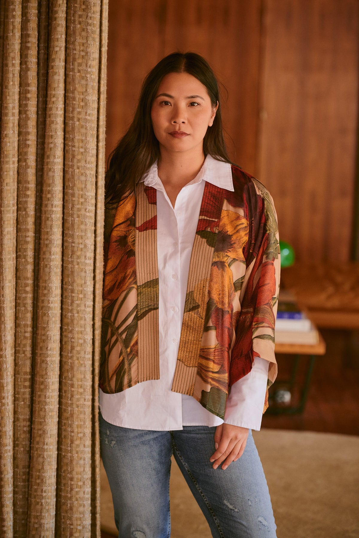 Nasturtium Fawn Natural Kimono