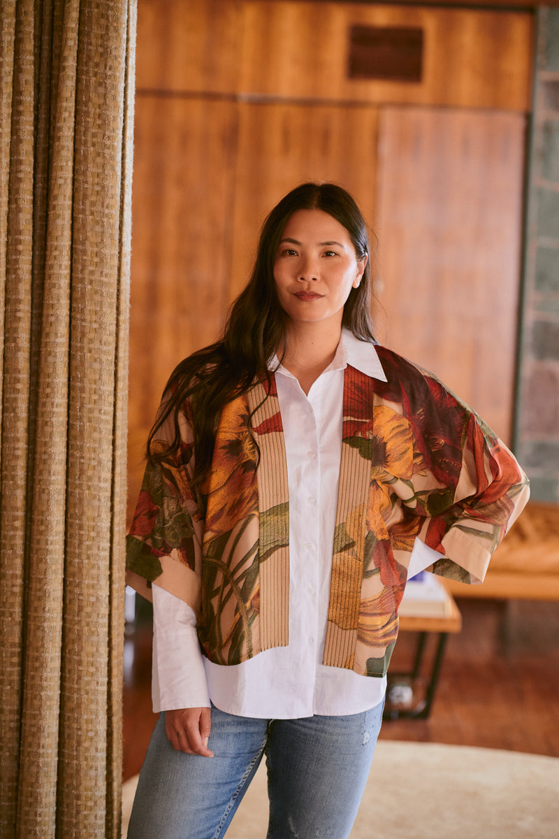 Nasturtium Fawn Natural Kimono