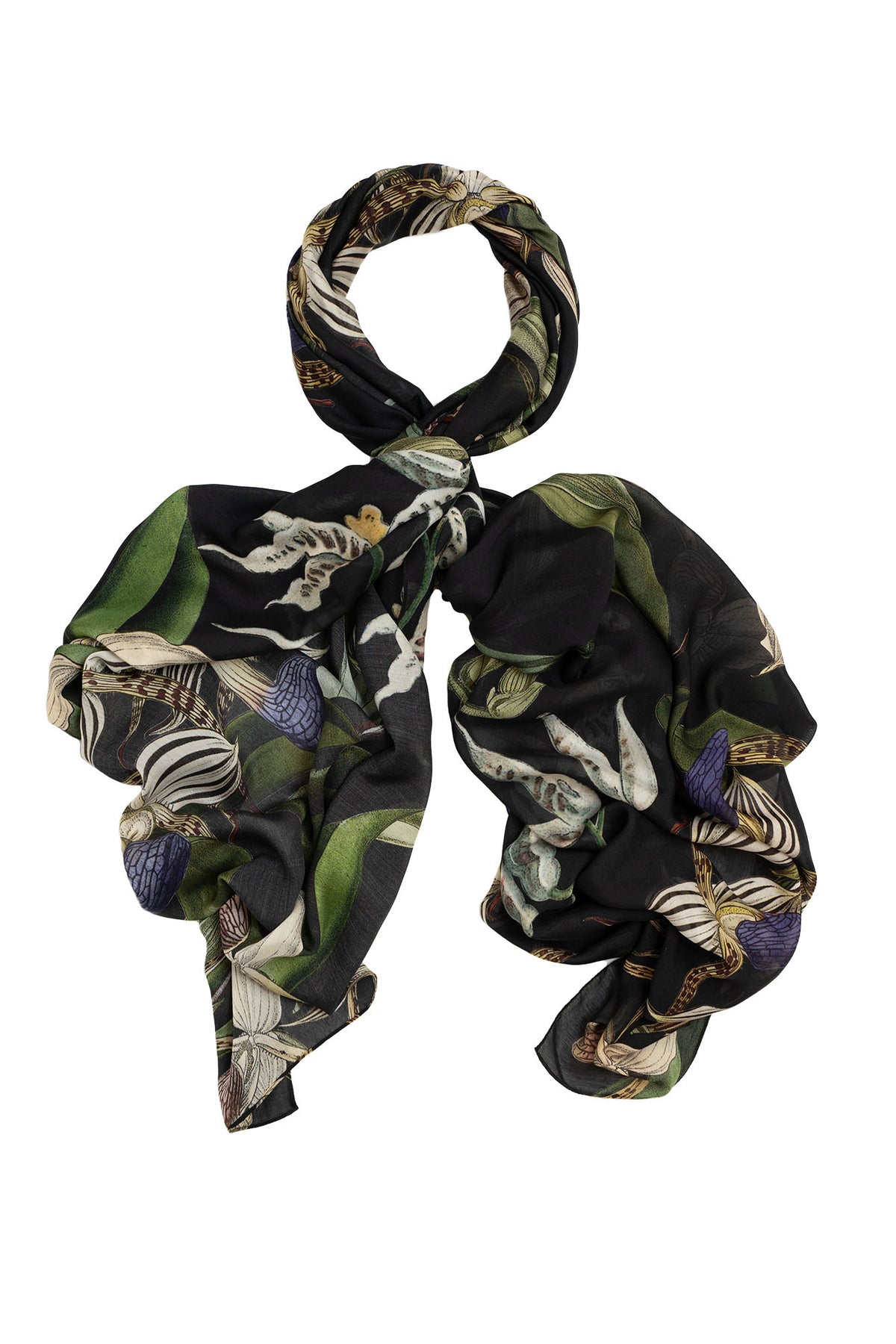 Orchid Black Scarf