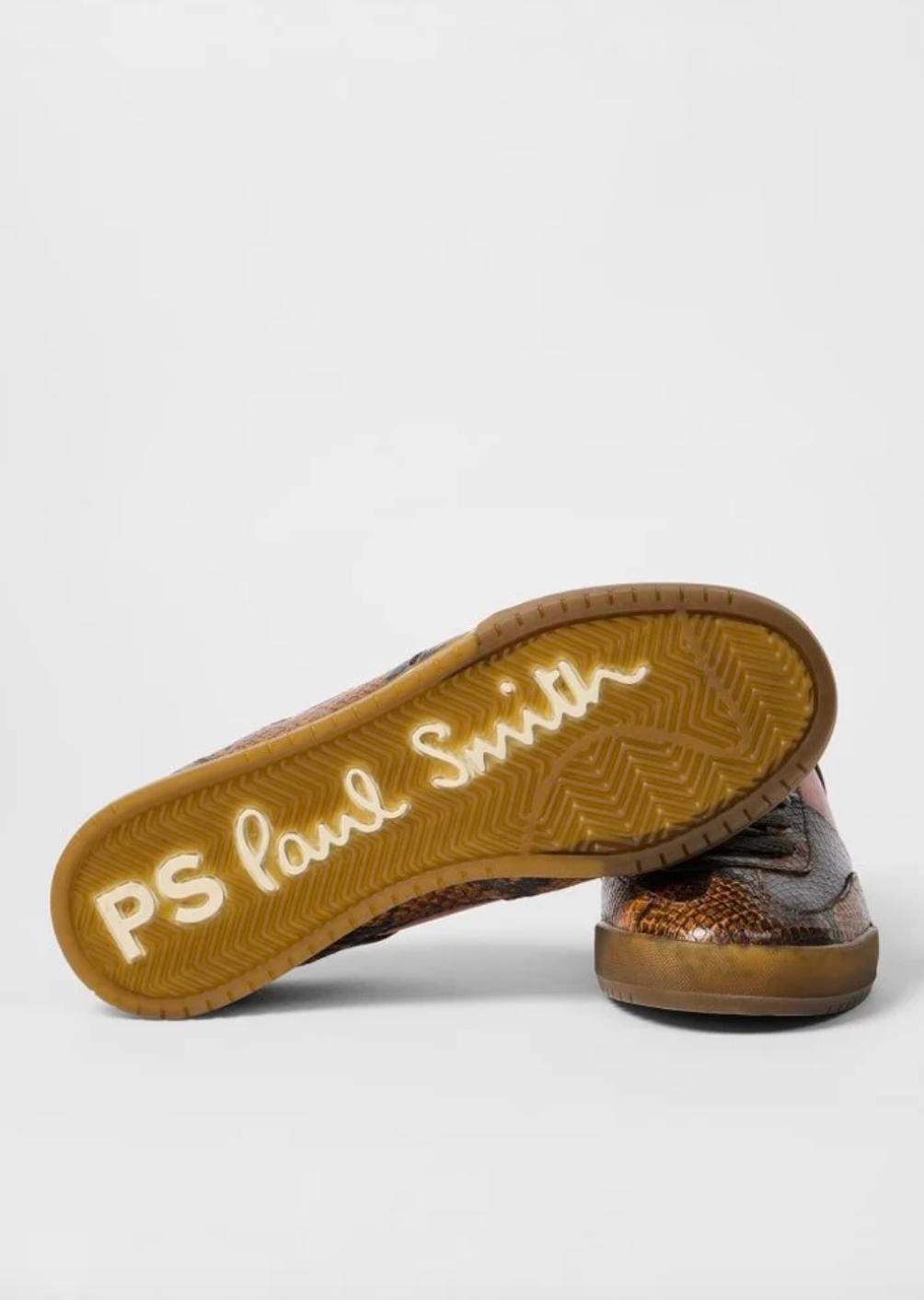 Dover Chocolate Snake Print Trainer