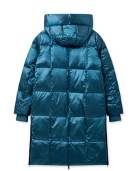 Nova Metallic Square Down Coat Bluesteel