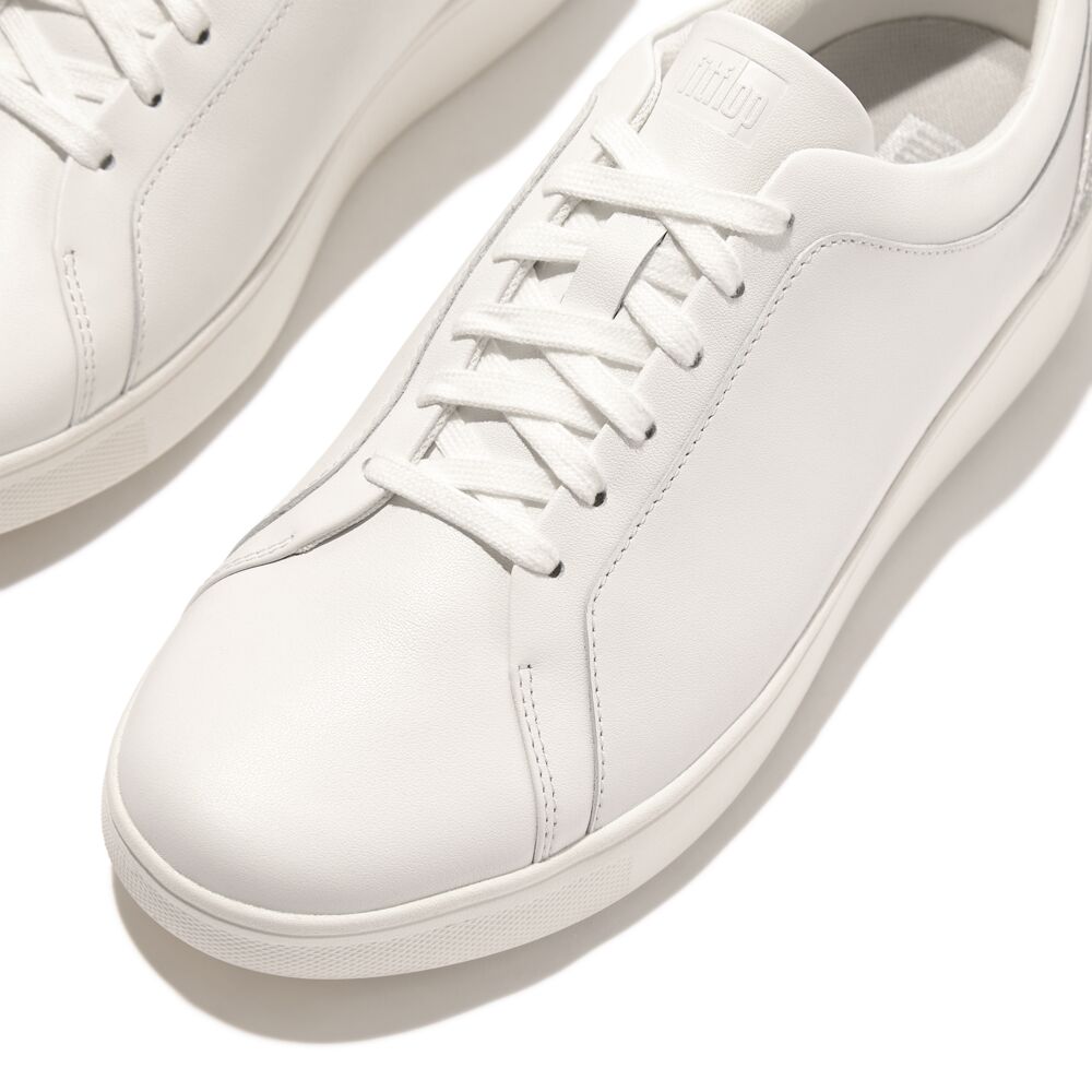 Rally Crystal-Backtab Leather Trainers Urban White Silver