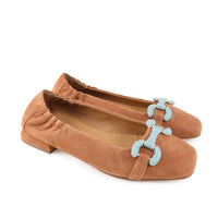 Ribadesella Suede Leather Ballerina