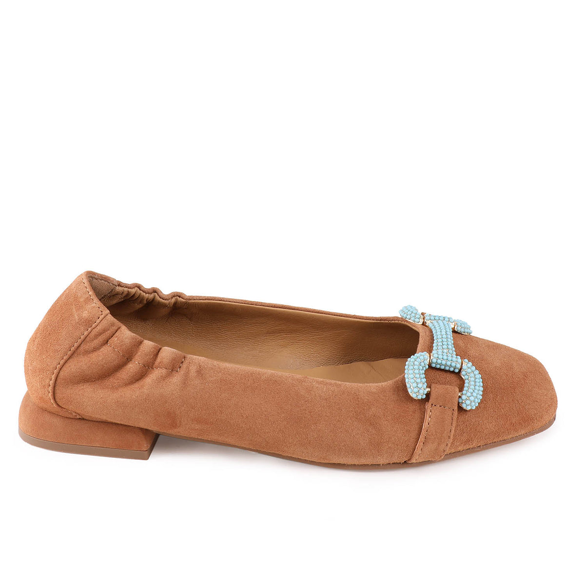 Ribadesella Suede Leather Ballerina