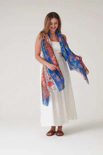 Ribbons Cobalt Scarf