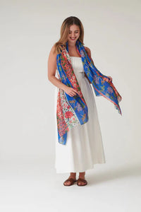 Ribbons Cobalt Scarf