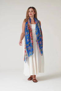 Ribbons Cobalt Scarf