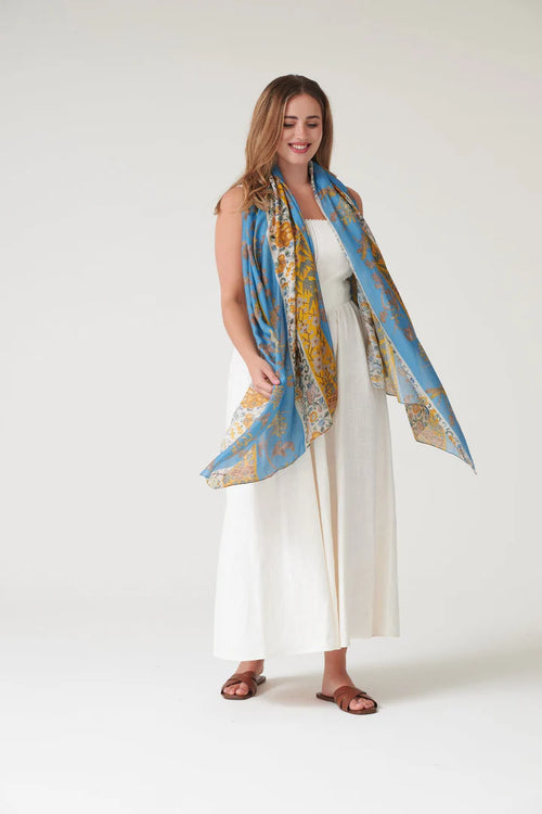 Ribbons Gold Scarf