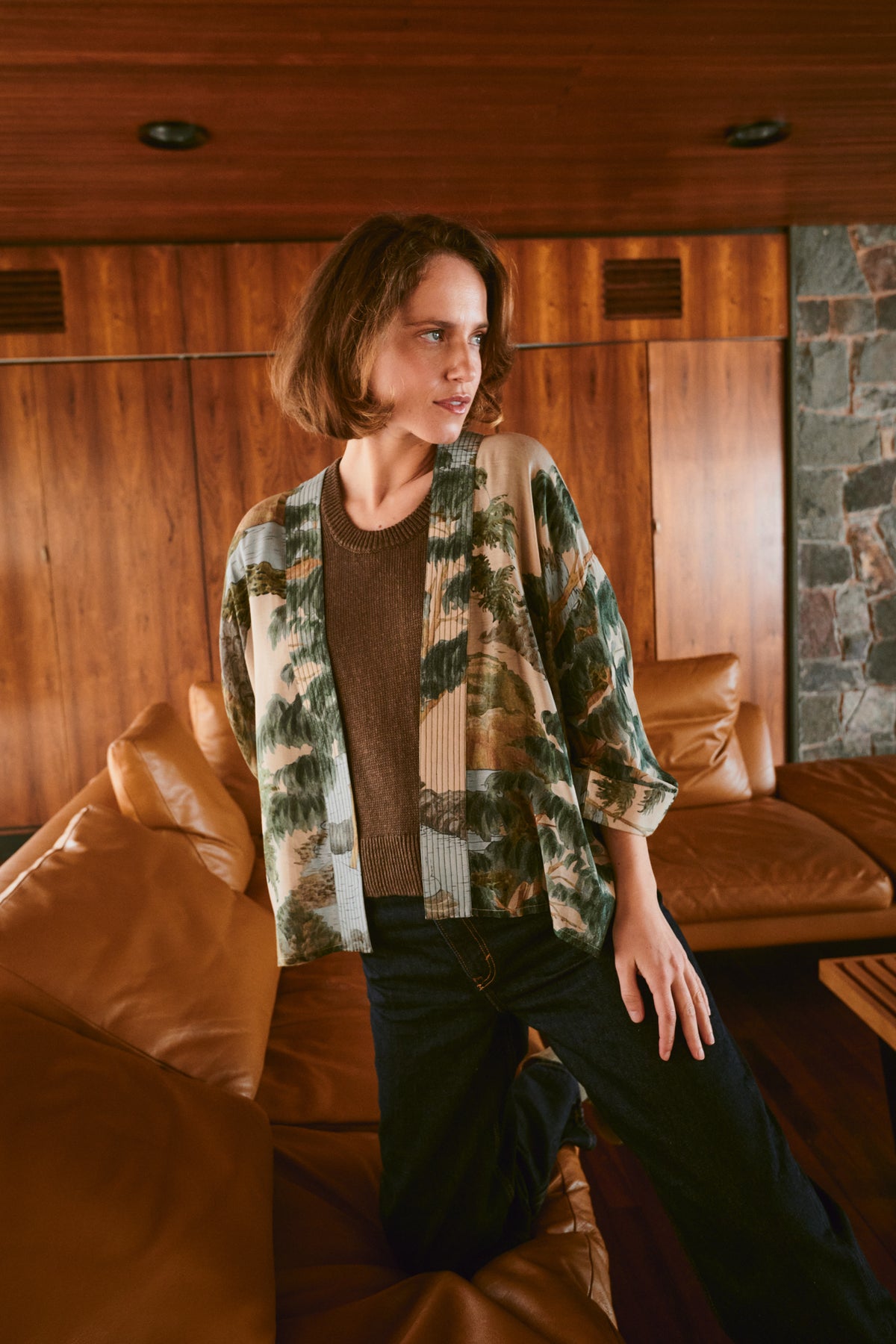 Rivers & Trees Natural Kimono