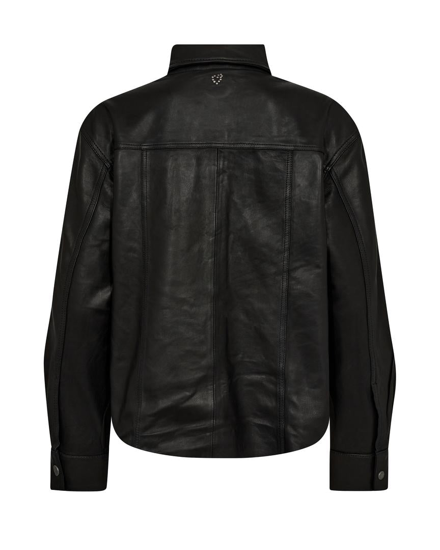 Sigga Leather Shirt Black
