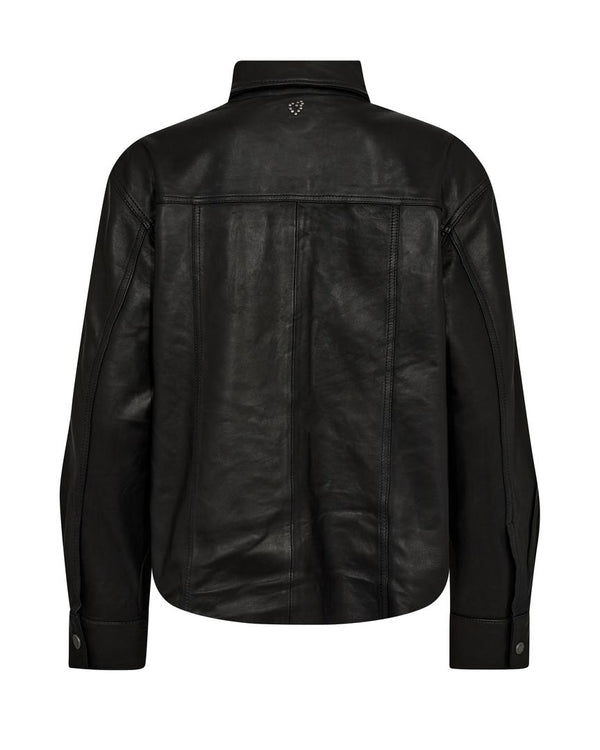 Sigga Leather Shirt Black