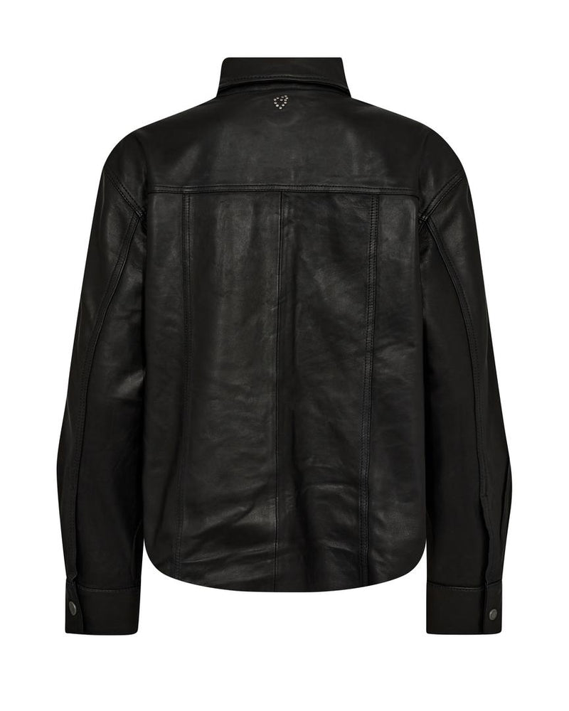 Sigga Leather Shirt Black