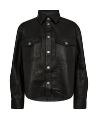 Sigga Leather Shirt Black