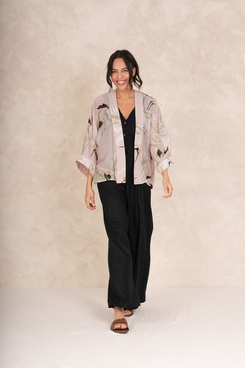 Stork Plaster Pink Kimono