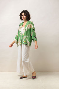 Stork Pea Green Kimono