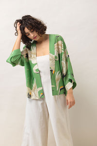 Stork Pea Green Kimono