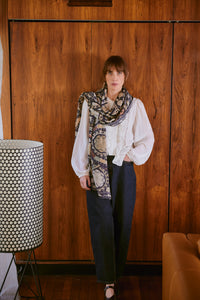 Susani Charcoal Scarf