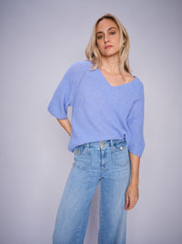 Taci V-Neck Knit Hydrangea