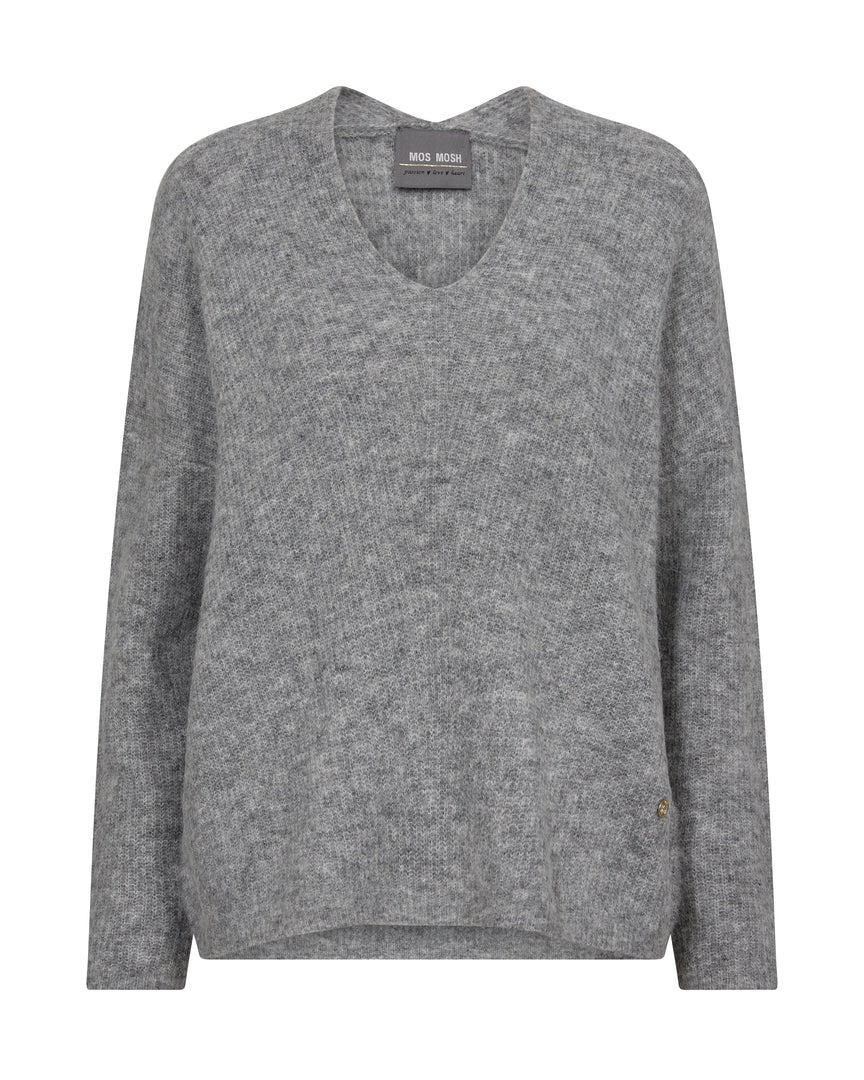 Thora V Neck Sweater Grey