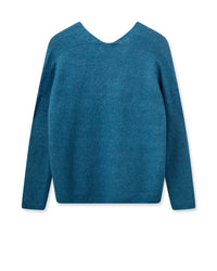 Thora V Neck Knit Bluesteel