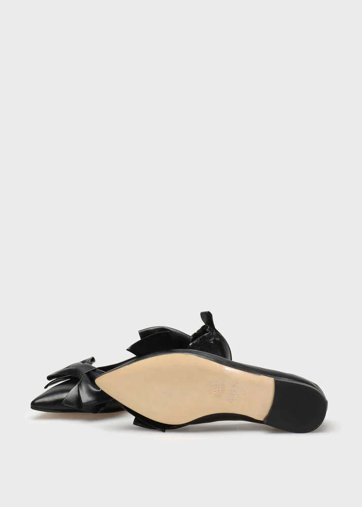Zoe Leather Ballet Flat Black
