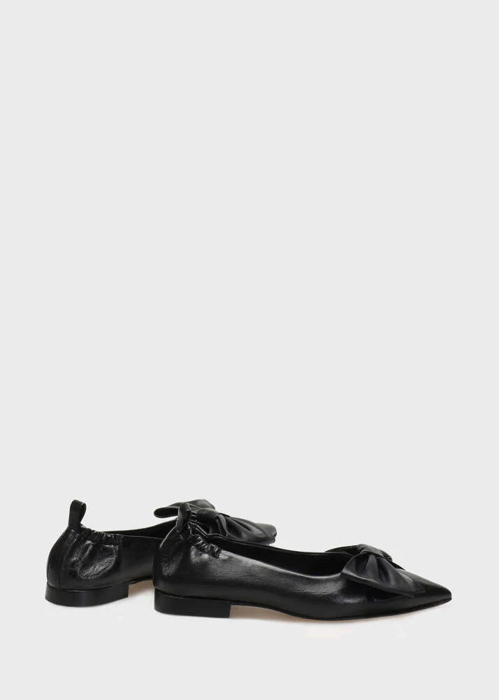 Zoe Leather Ballet Flat Black