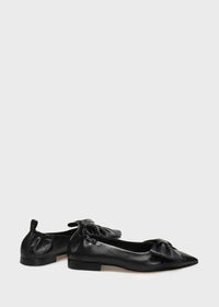 Zoe Leather Ballet Flat Black
