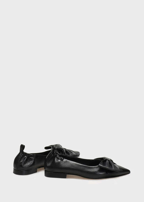 Zoe Leather Ballet Flat Black