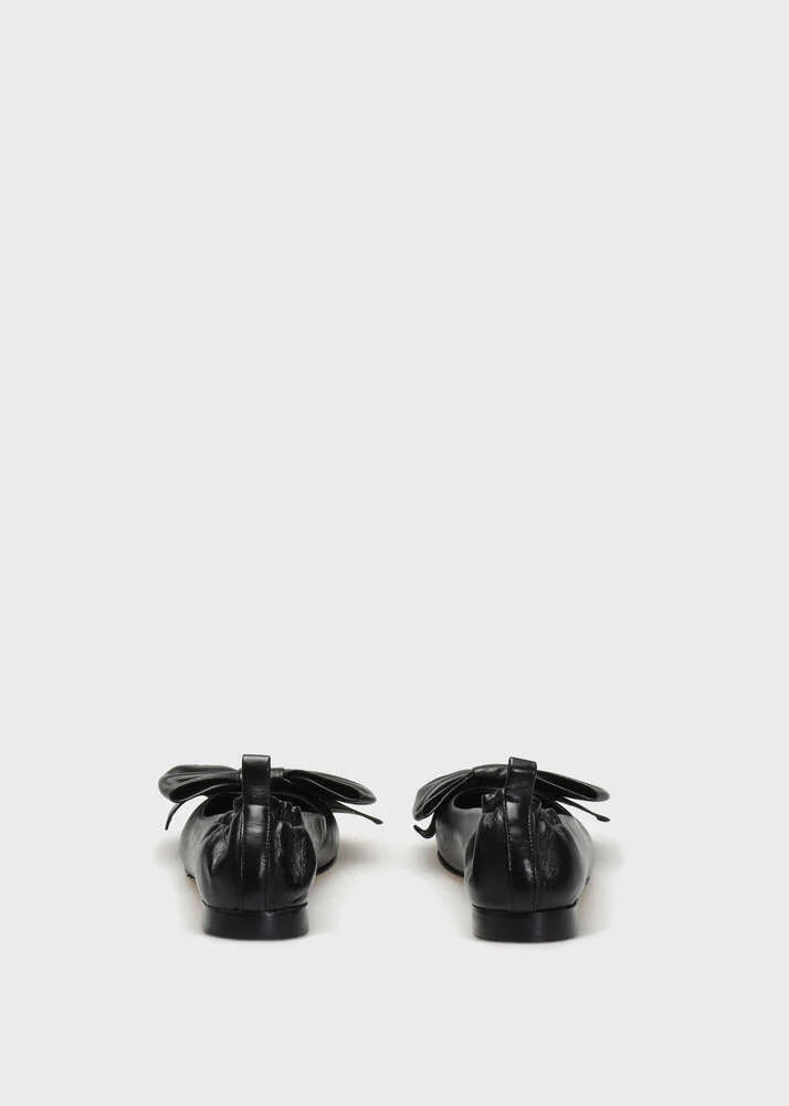 Zoe Leather Ballet Flat Black