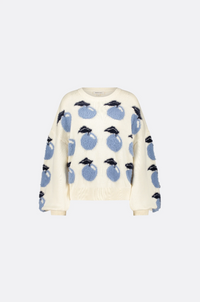 Apple Pullover Cosy White Blue