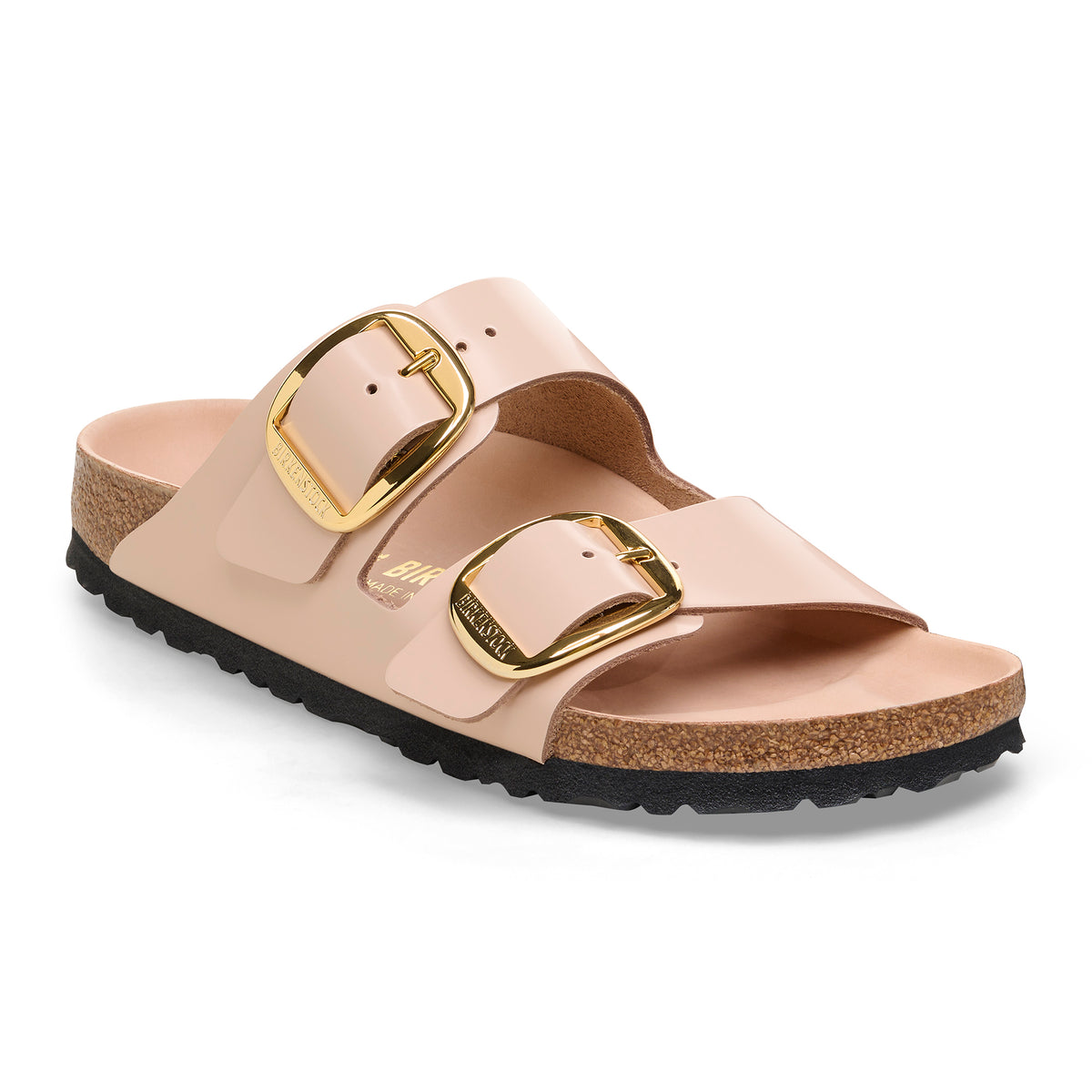 Arizona Big Buckle New Beige Leather Sandal