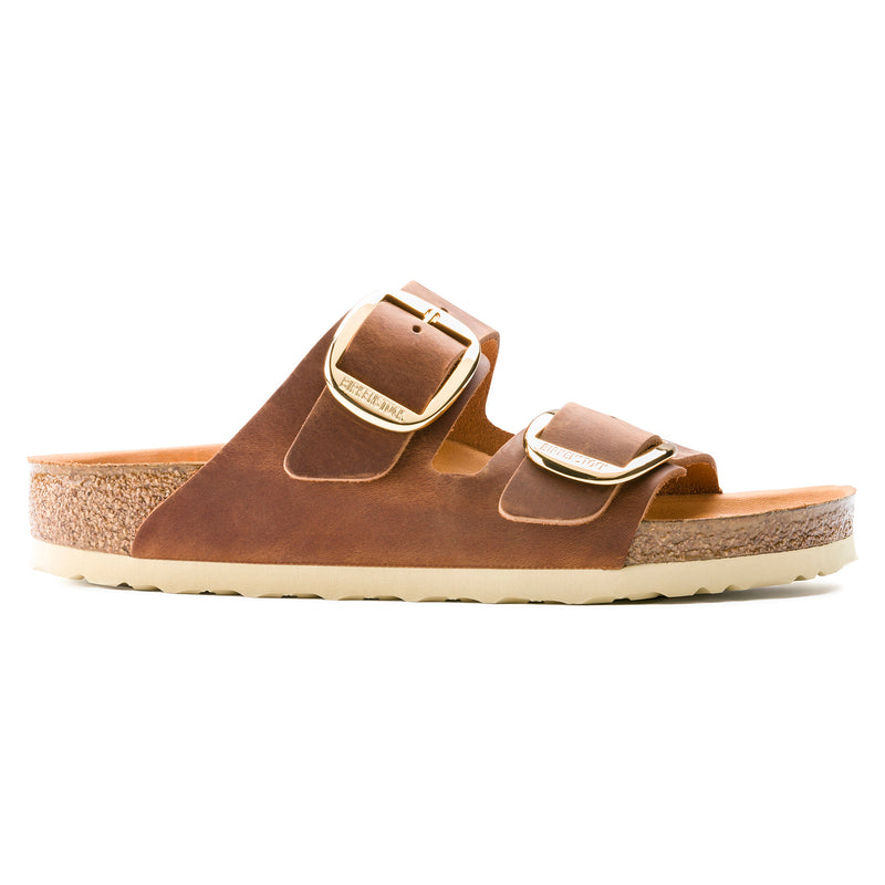 Arizona Big Buckle Congac Leather Sandal