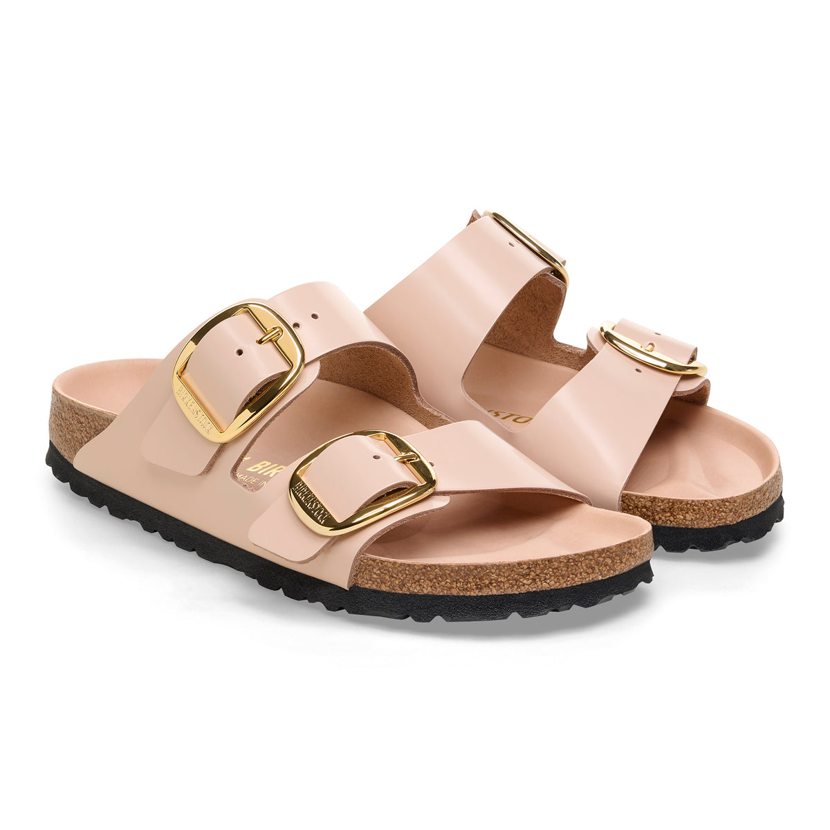 Arizona Big Buckle New Beige Leather Sandal