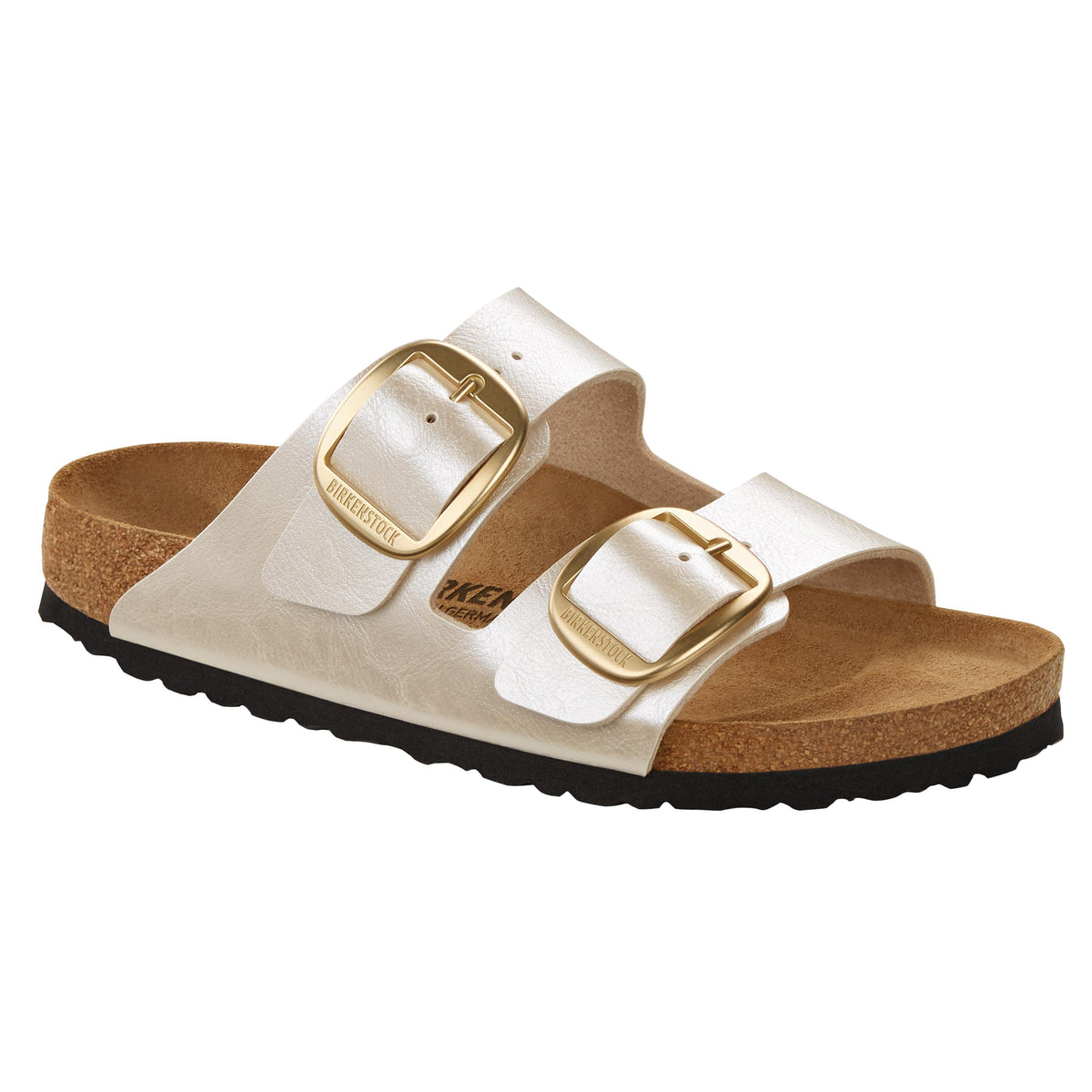 Arizona Big Buckle Sandals Graceful Pearl White Birko Flor Sandals