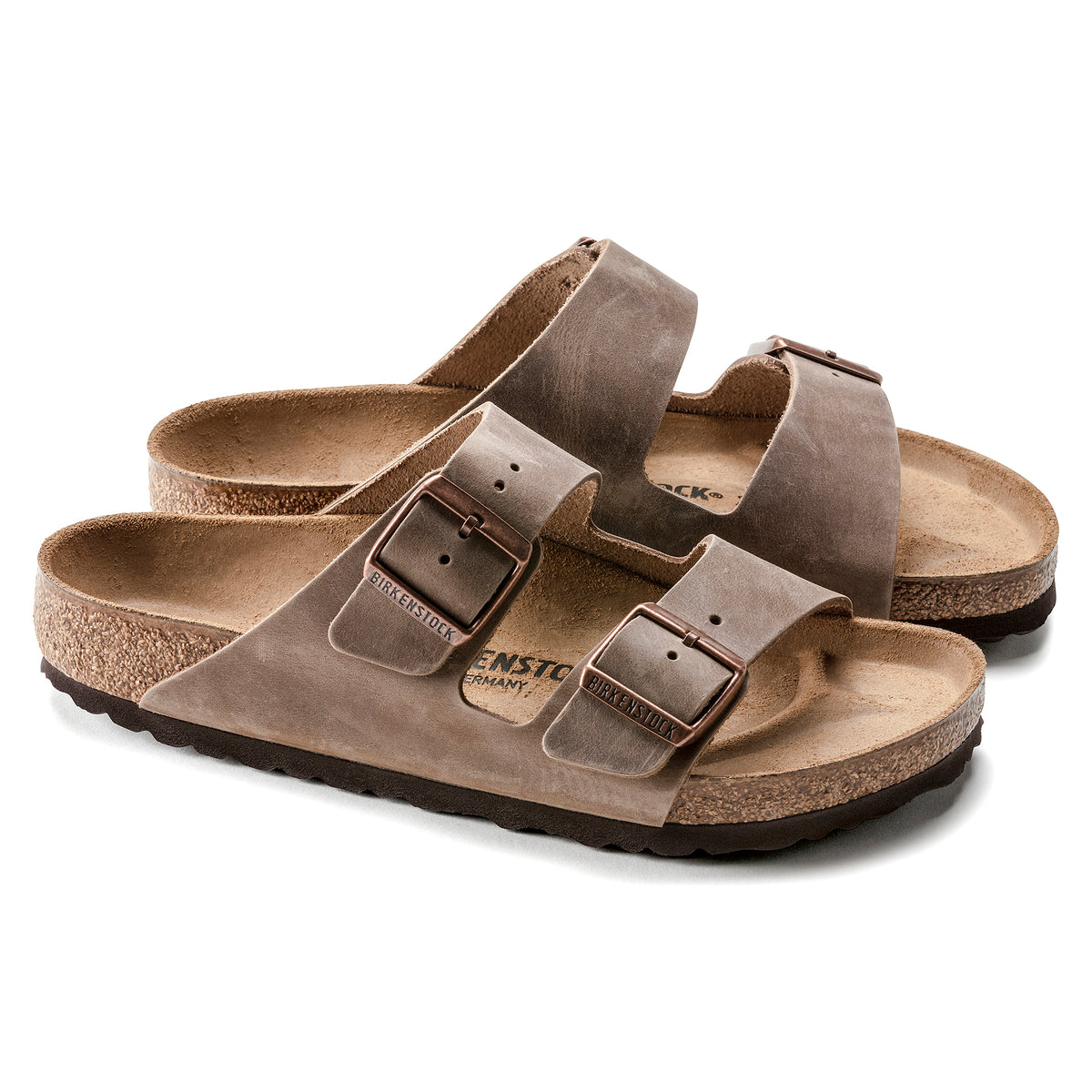 Arizona Tobacco Brown Oiled Leather Sandal