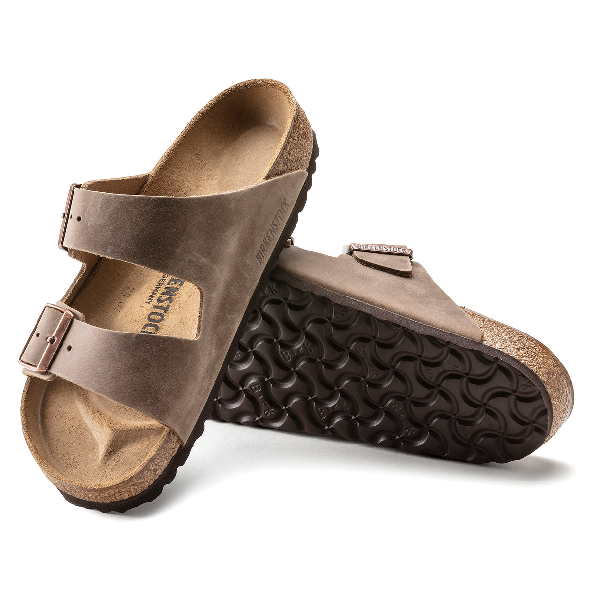 Arizona Tobacco Brown Oiled Leather Sandal