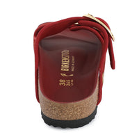 Arizona Big Buckle Sandal Rust Red Velvet