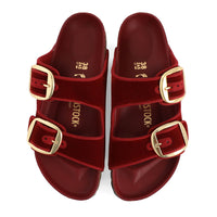 Arizona Big Buckle Sandal Rust Red Velvet