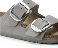 Arizona Big Buckle Leather Sandal Dove Grey SALE