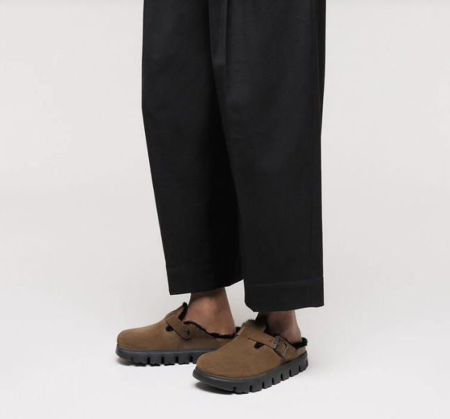 Boston Chunky Shearling Dark Tea