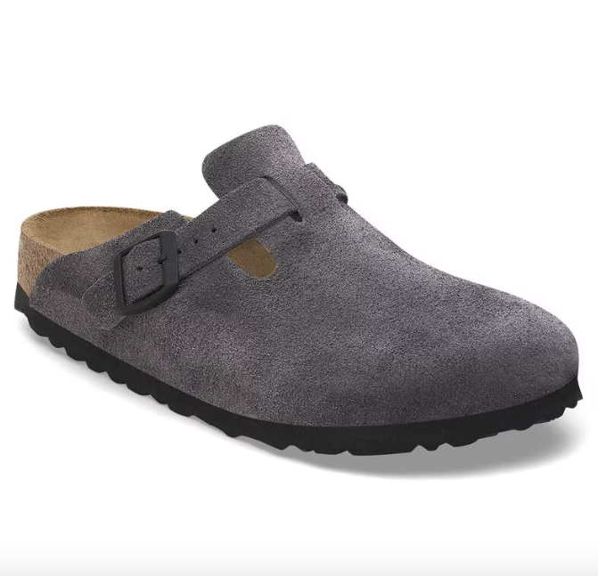 Boston BS Velvet Grey MENS | Birkenstock | The Shoe Gallery