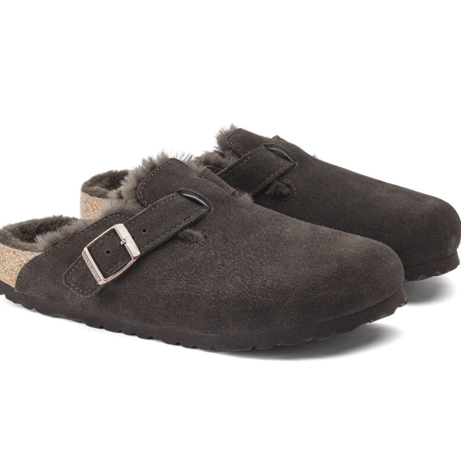 Boston Shearling Suede Leather Mocca