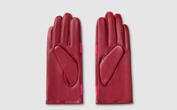 Burgundy Pink Heart Gloves