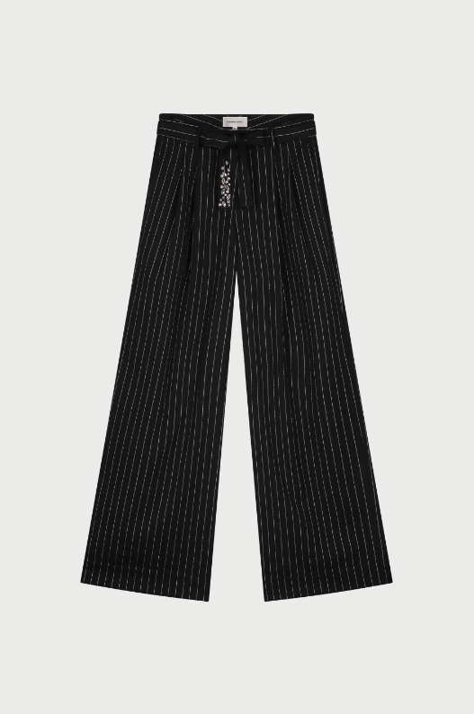 Charlie Trouser Black Silver