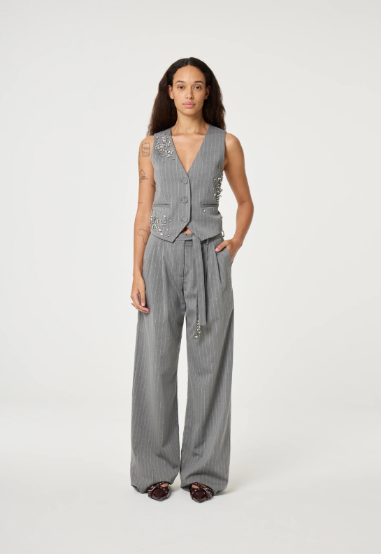 Gigi Gilet Grey Melange