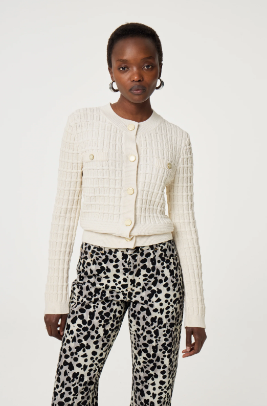 Chin Cardigan Cosy White