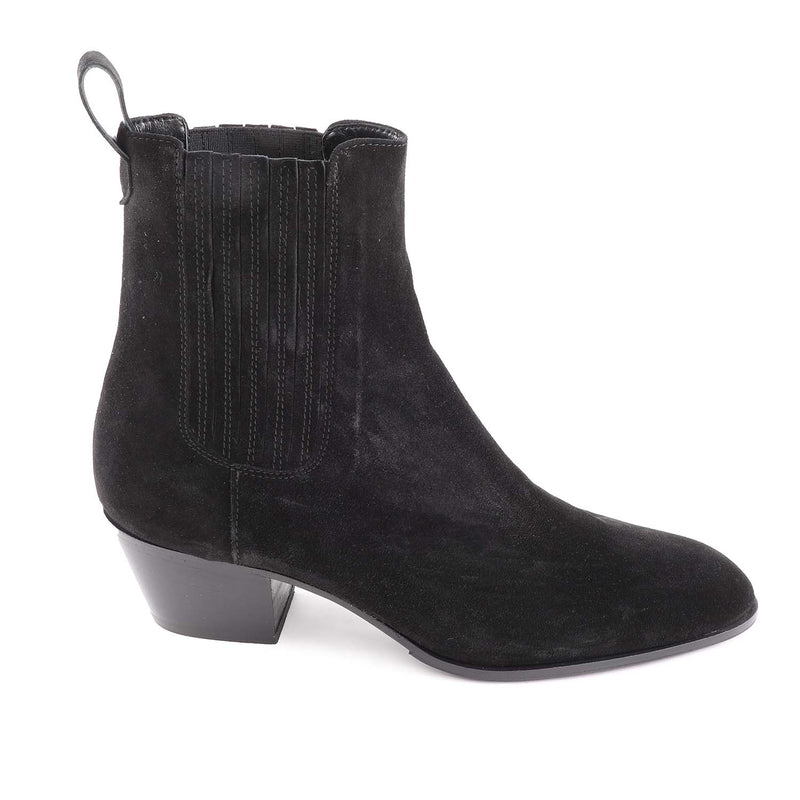 Cody Black Suede Western Chelsea Boot