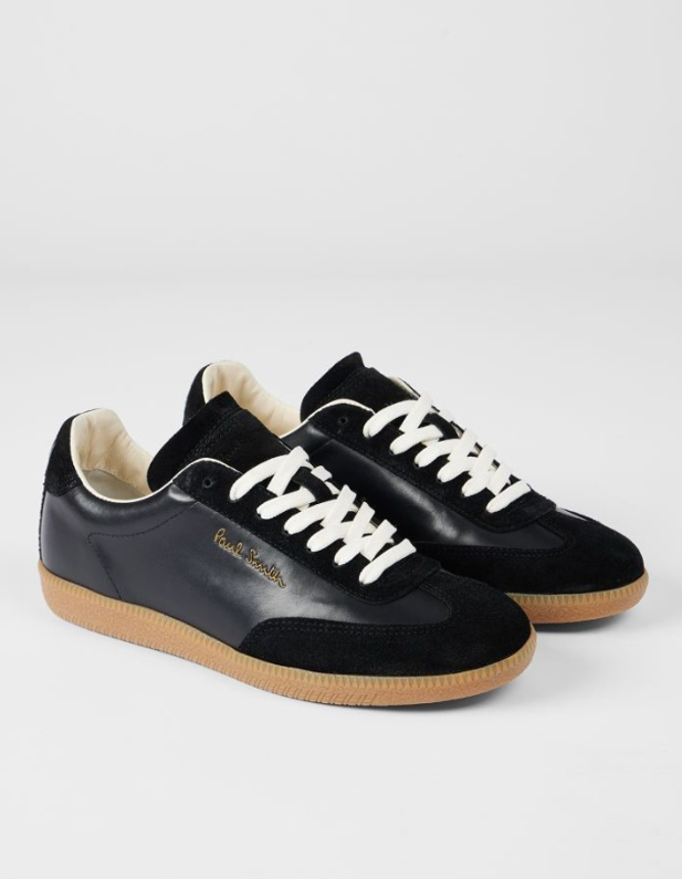 Como Black Leather Trainers